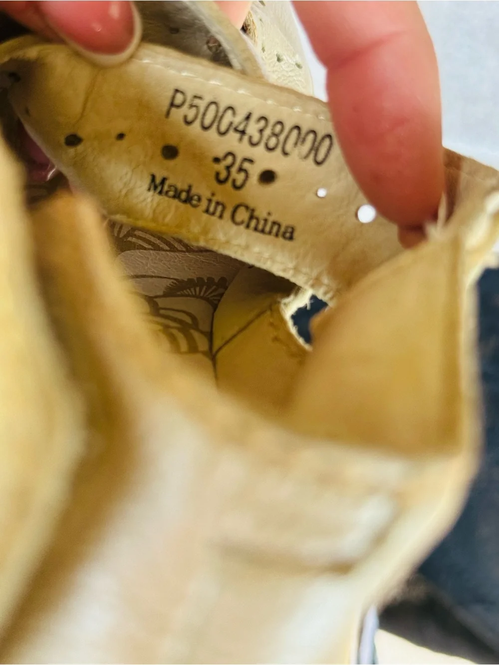 Fly London Gold-Beige Leather Wedge Sandals
